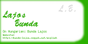 lajos bunda business card